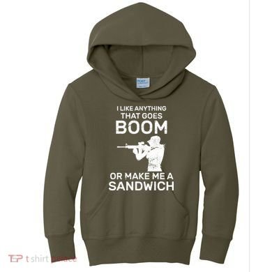 I Like Anything That Goes Boom Kids Hoodie