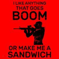 I Like Anything That Goes Boom Santa Hat thumb 1
