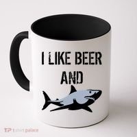 I Like Beer And Sharks Coffee Mug thumb 0