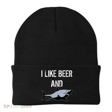 I Like Beer And Sharks Beanie