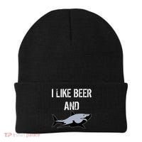 I Like Beer And Sharks Beanie thumb 0