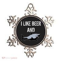 I Like Beer And Sharks Ornament thumb 0