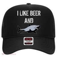 I Like Beer And Sharks Hat thumb 0