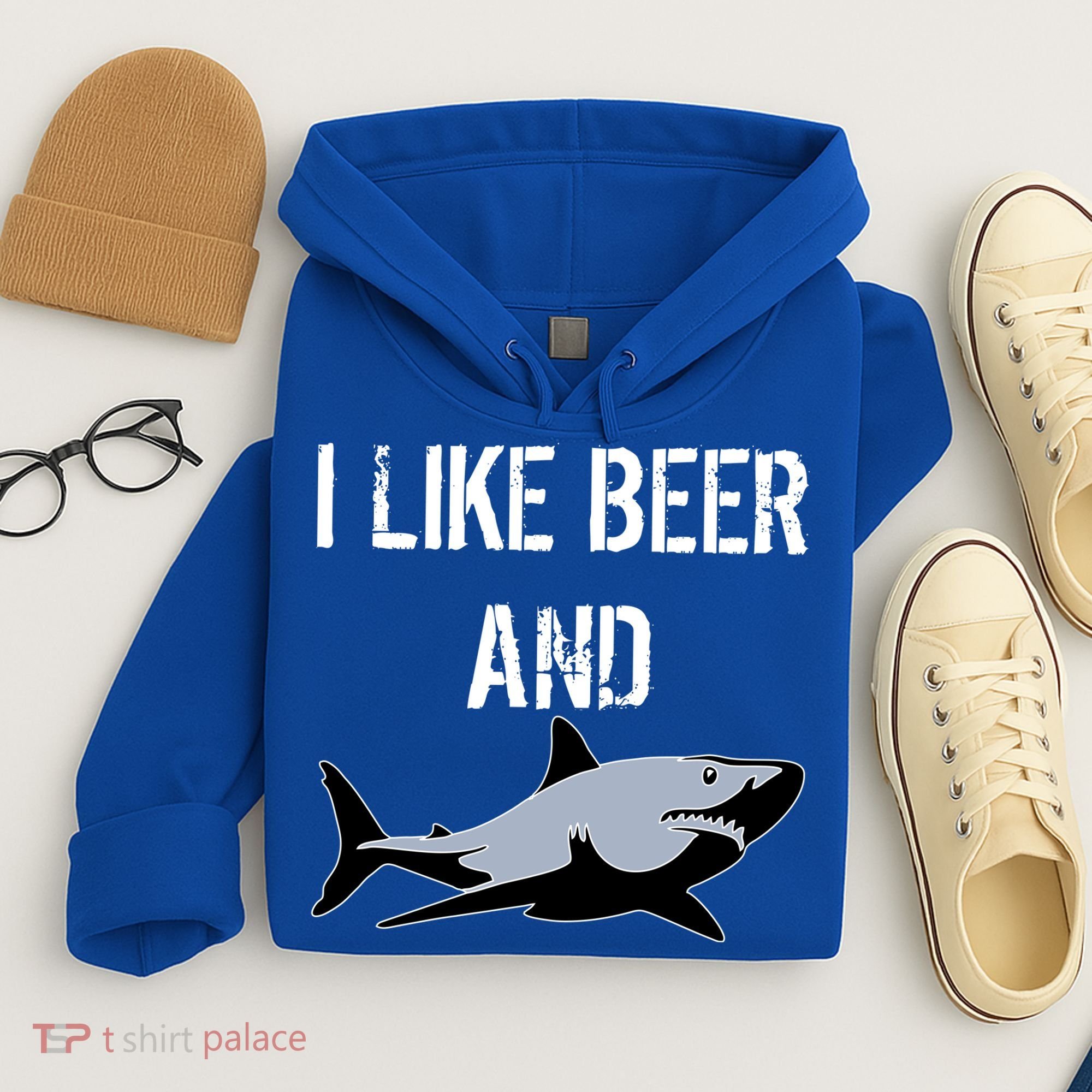 I Like Beer And Sharks Hoodie