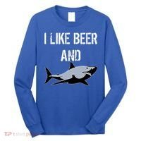 I Like Beer And Sharks Long Sleeve Shirt thumb 0