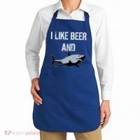 I Like Beer And Sharks Apron thumb 2