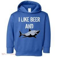I Like Beer And Sharks Toddler Hoodie thumb 0