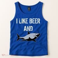 I Like Beer And Sharks Tank Top thumb 2