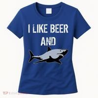 I Like Beer And Sharks Women's T-Shirt thumb 0