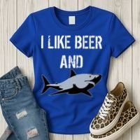 I Like Beer And Sharks Women's T-Shirt thumb 3