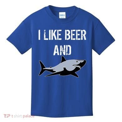 I Like Beer And Sharks Kids T-Shirt