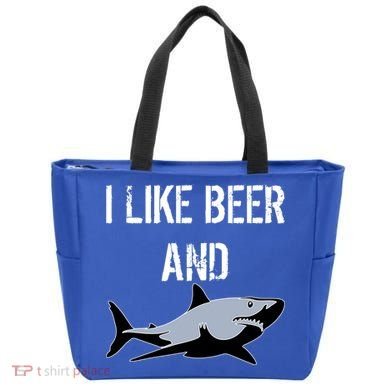 I Like Beer And Sharks Tote Bag