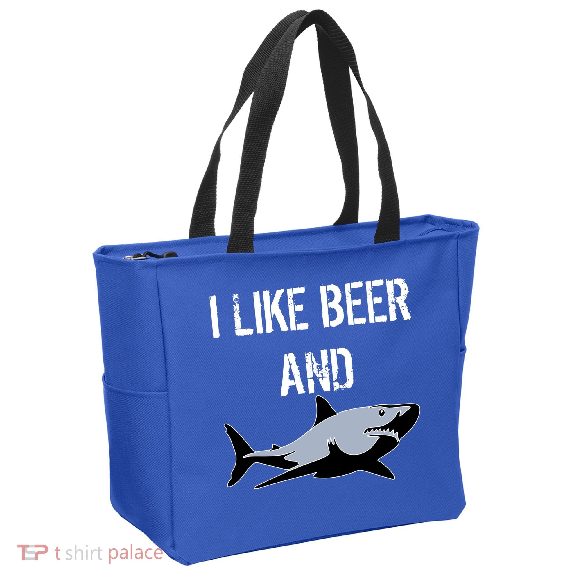 I Like Beer And Sharks Tote Bag