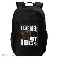 I Like Beer But It Dislikes Me Backpack thumb 0
