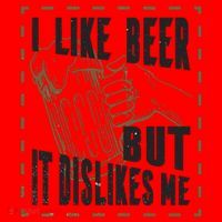 I Like Beer But It Dislikes Me Santa Hat thumb 1