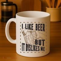 I Like Beer But It Dislikes Me Coffee Mug thumb 4