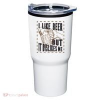 I Like Beer But It Dislikes Me Tumbler thumb 0