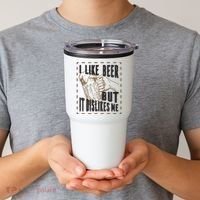 I Like Beer But It Dislikes Me Tumbler thumb 2