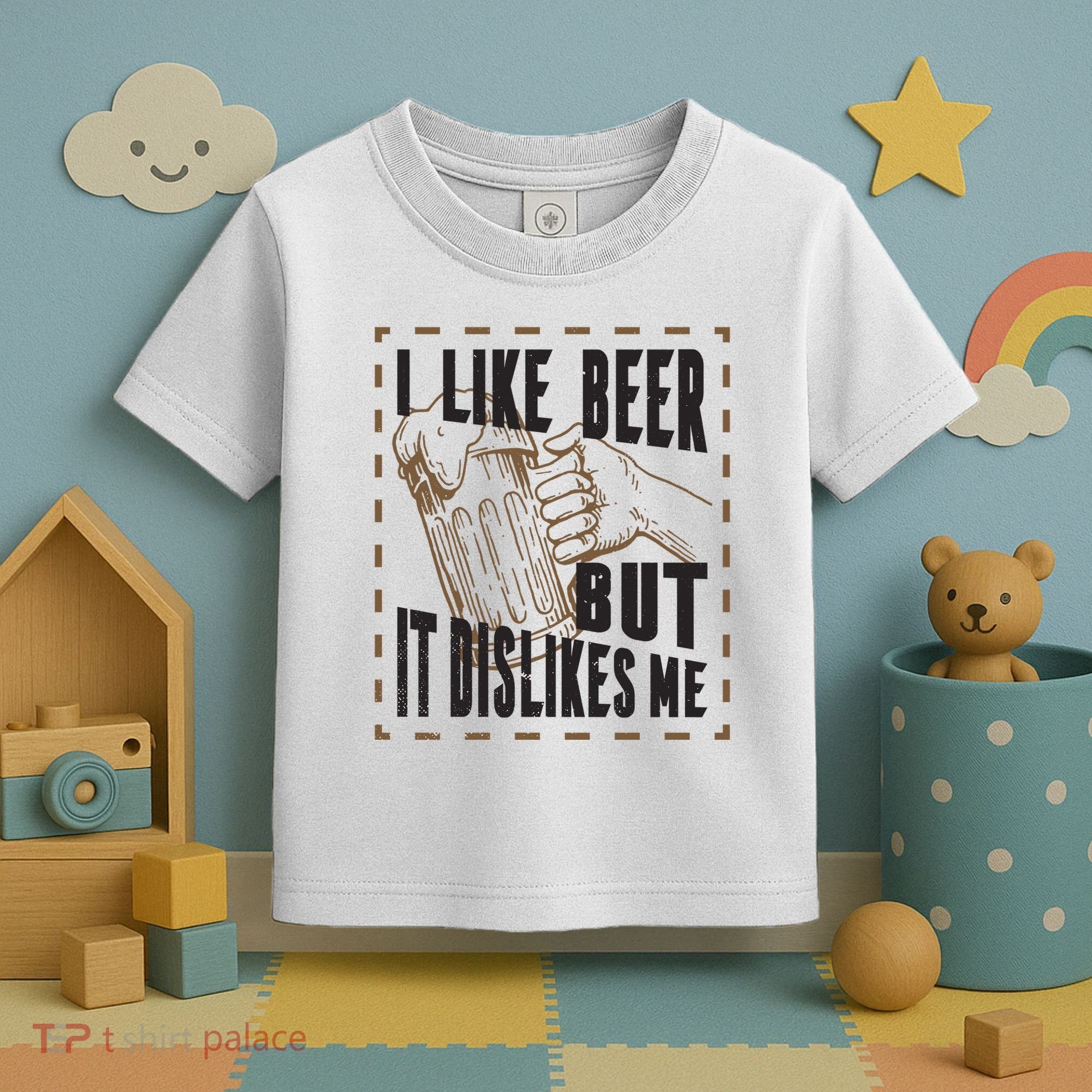 I Like Beer But It Dislikes Me Toddler T-Shirt