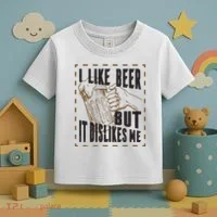 I Like Beer But It Dislikes Me Toddler T-Shirt thumb 3