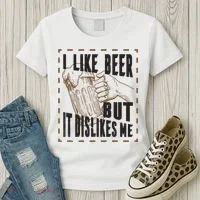 I Like Beer But It Dislikes Me Women's T-Shirt thumb 3