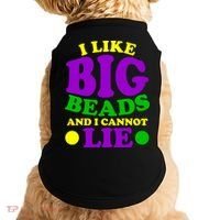 I Like Big Beads and I Cannot Lie Mardi Gras Doggie Tank thumb 0
