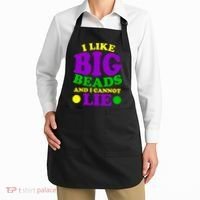 I Like Big Beads and I Cannot Lie Mardi Gras Apron thumb 2