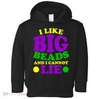 I Like Big Beads and I Cannot Lie Mardi Gras Toddler Hoodie thumb 0