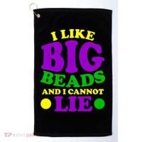 I Like Big Beads and I Cannot Lie Mardi Gras Golf Towel thumb 0