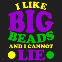 I Like Big Beads and I Cannot Lie Mardi Gras Golf Towel thumb 3