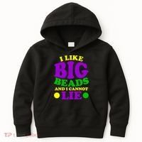I Like Big Beads and I Cannot Lie Mardi Gras Kids Hoodie thumb 0