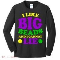I Like Big Beads and I Cannot Lie Mardi Gras Kids Long Sleeve Shirt thumb 0