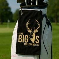 I Like Big Bucks and I Cannot Lie Golf Towel thumb 2