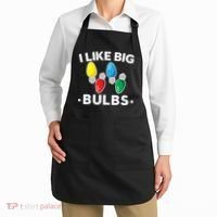 I Like Big Bulbs Funny Christmas Lights Apron thumb 2