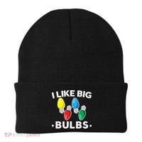 I Like Big Bulbs Funny Christmas Lights Beanie thumb 0
