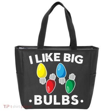 I Like Big Bulbs Funny Christmas Lights Tote Bag
