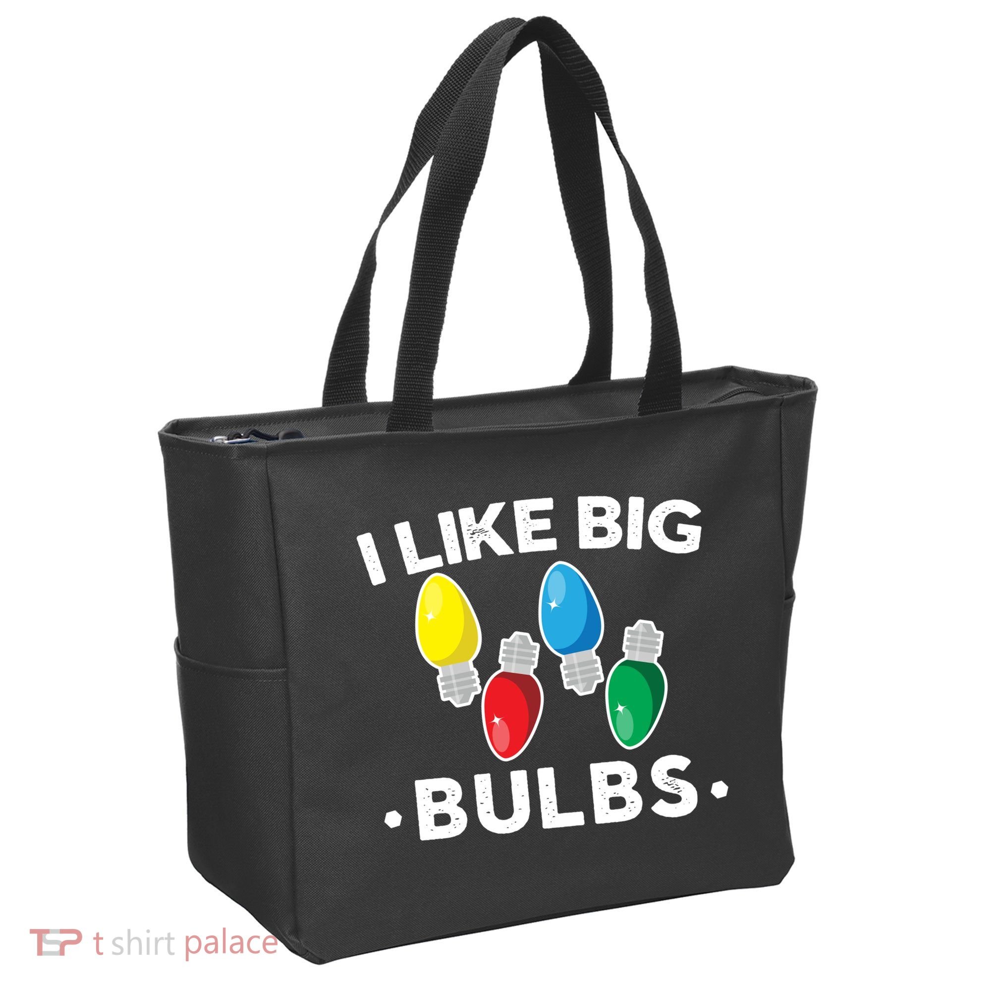 I Like Big Bulbs Funny Christmas Lights Tote Bag