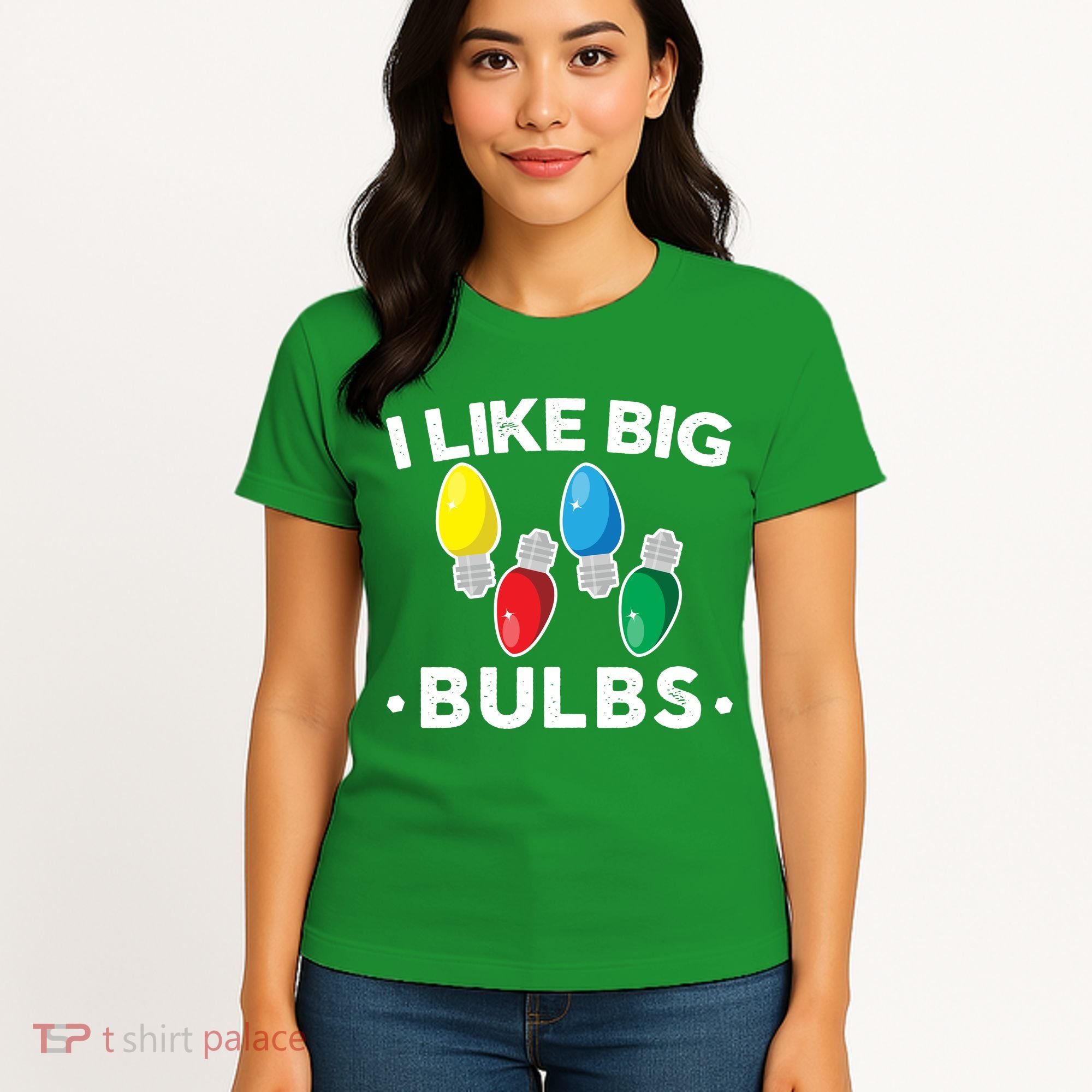 I Like Big Bulbs Funny Christmas Lights Women's T-Shirt