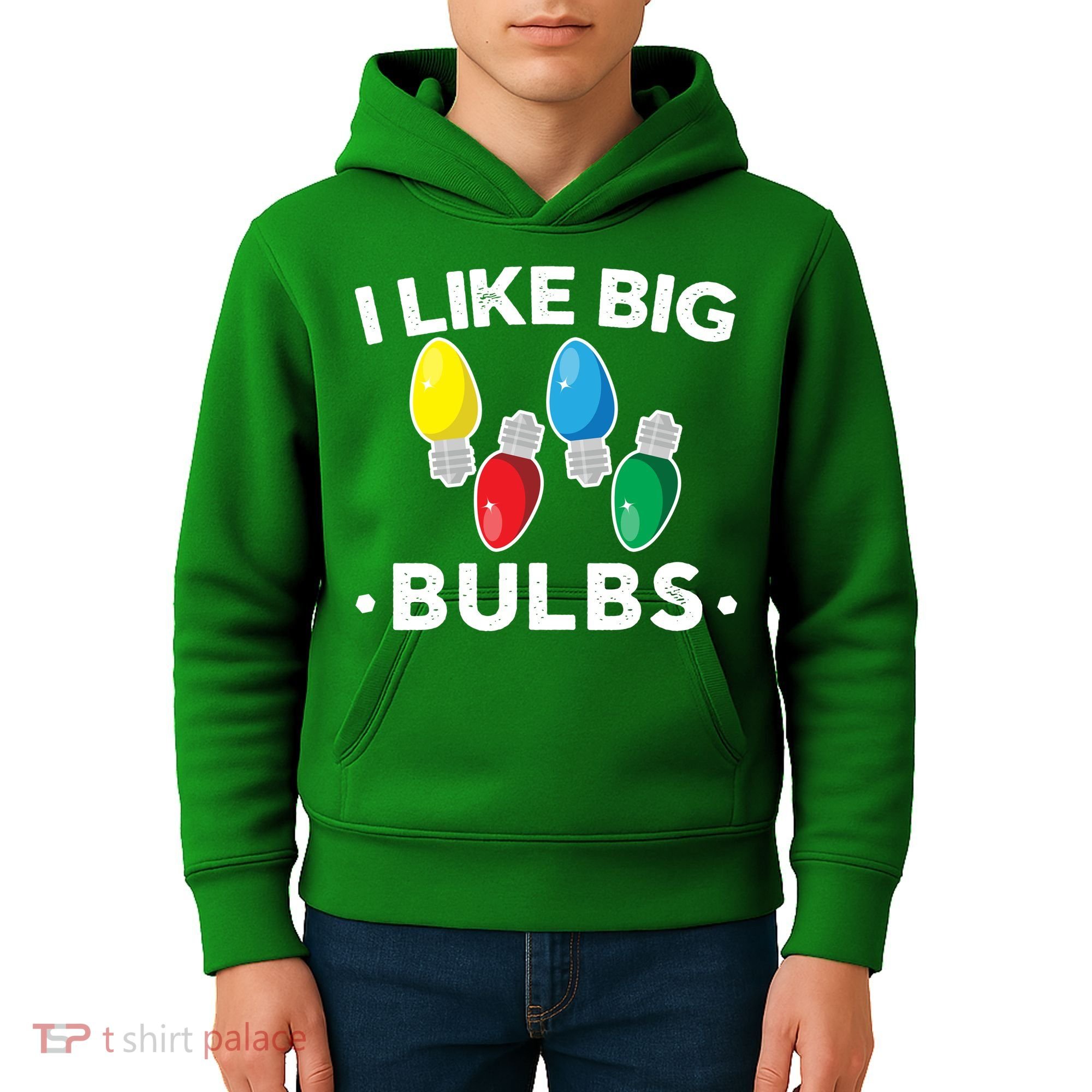 I Like Big Bulbs Funny Christmas Lights Kids Hoodie