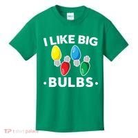 I Like Big Bulbs Funny Christmas Lights Kids T-Shirt thumb 0