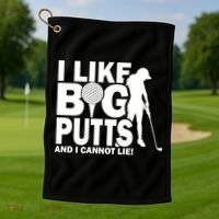 I Like Big Putts And I Cannot Lie Golf Golf Towel thumb 1