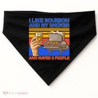 I Like Bourbon My Smoker And Maybe 3 People USA-Made Doggie Bandana thumb 0