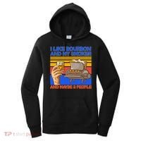 I Like Bourbon My Smoker And Maybe 3 People Women's Hoodie thumb 0