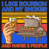 I Like Bourbon My Smoker And Maybe 3 People Visor thumb 3