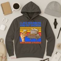 I Like Bourbon My Smoker And Maybe 3 People Hoodie thumb 3