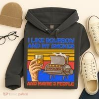 I Like Bourbon My Smoker And Maybe 3 People Hoodie thumb 4