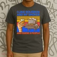I Like Bourbon My Smoker And Maybe 3 People T-Shirt thumb 3