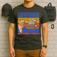 I Like Bourbon My Smoker And Maybe 3 People T-Shirt thumb 6