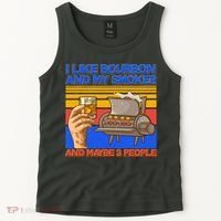 I Like Bourbon My Smoker And Maybe 3 People Tank Top thumb 2