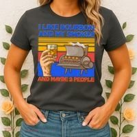 I Like Bourbon My Smoker And Maybe 3 People Women's T-Shirt thumb 2